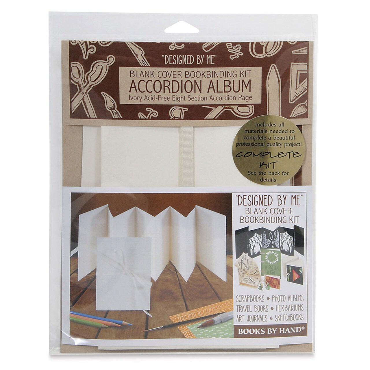 Books by Hand "Designed by Me" Blank Cover - Accordion Album, Ivory Pages